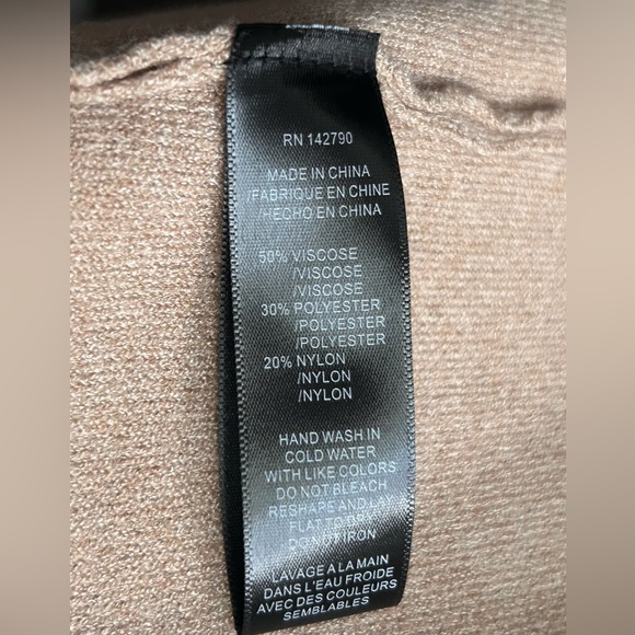 NEW Max Sport Medium Long Cardigan Jacket Tan Nude Faux Fur Designer Coat NWT - Picture 16 of 16